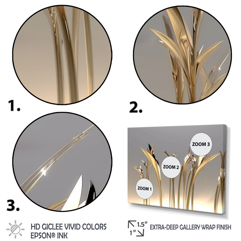 «Golden Twig Blossoming», impression sur toile, 24" H x 32" W, Toile tendue