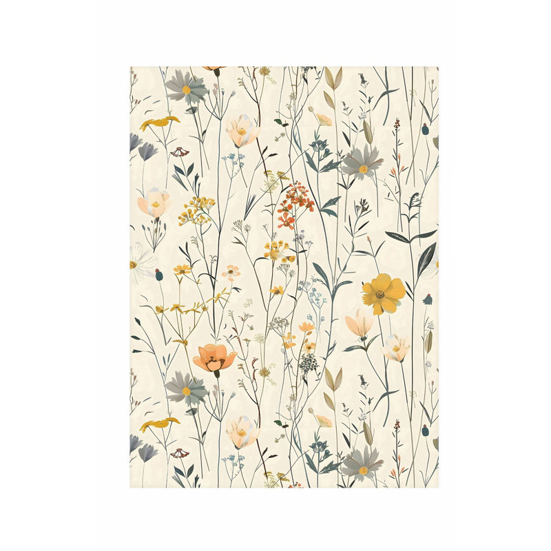 «Botanical Wildflowers Dream», impression d'art sans cadre, H 30 po x l 20 po