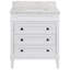Ensemble de meuble-lavabo simple 30 po avec armoire blanche et comptoir en marbre Francfort-1877228741-1794809429