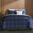 Lacoste Tennis Check 100% Cotton Comforter Set, Soft Breathable All-Season with Embroidered Crocodile, Twin 2-Piece Navy-112985309-124580151