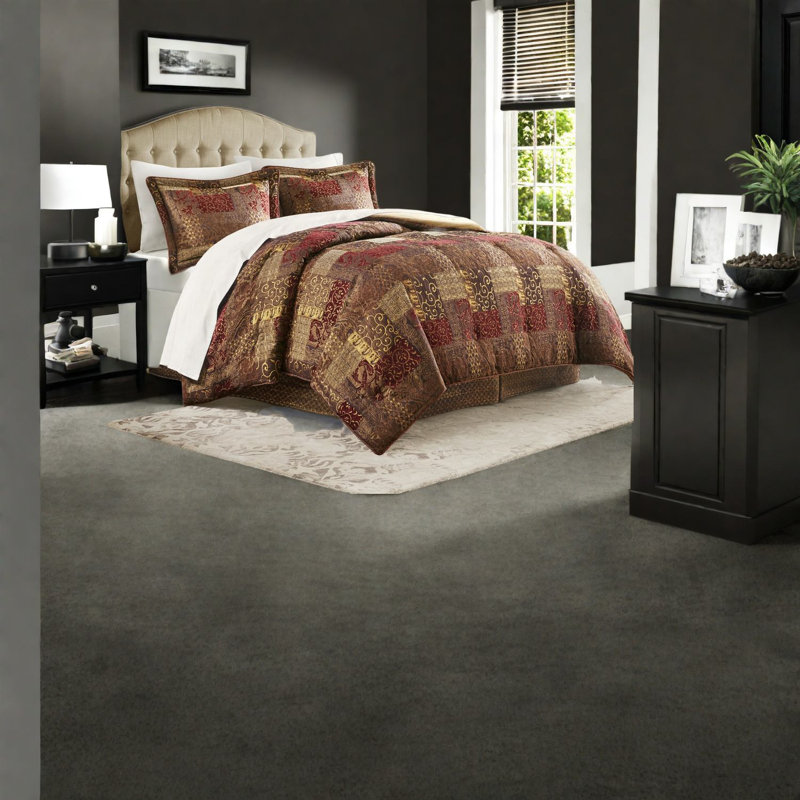 Luxury Brown Bedding Sets, Polyester Chenille Jacquard, Elegant Home Decor