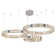 D15.7''x D23.6''x D31.5'',3 Layer Ceiling Pendant Lamp Ring Embedded Led  Dimmable 2700k-6000k