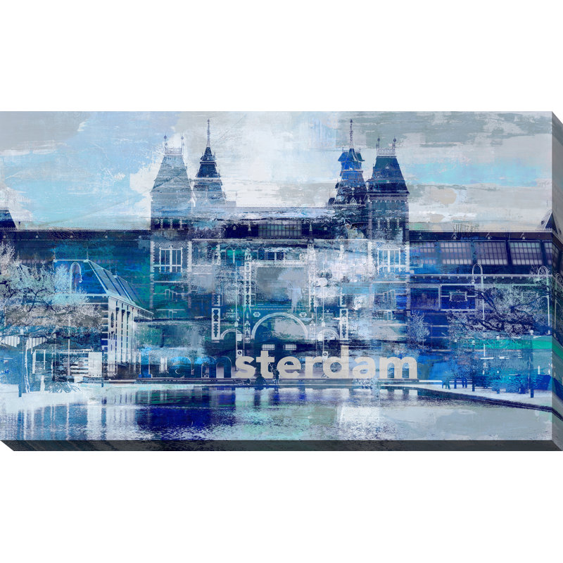 «I Amsterdam I», reproduction d'impression sur toile, H 18 po x l 30 po x P 1 po