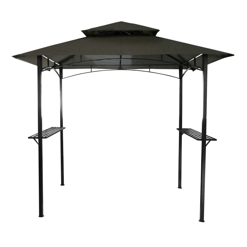 Rasco 1.5m x 2.4m Steel Gazebo, Grey