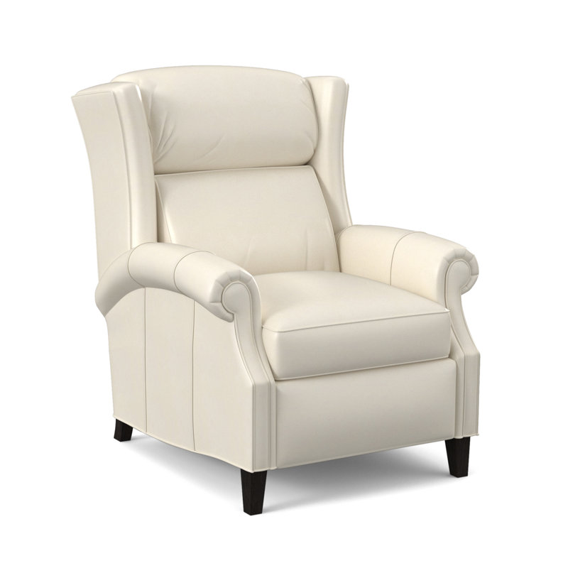 Fauteuil inclinable standard de 33 po de largeur Vassilios, Non, Cuir véritable cacao d'Anilina, Plantation