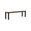 Banc en bois avec cadre en métal pour espace de jardin Ex 63 po, l 63 po x P 15 po x H 17,65 po