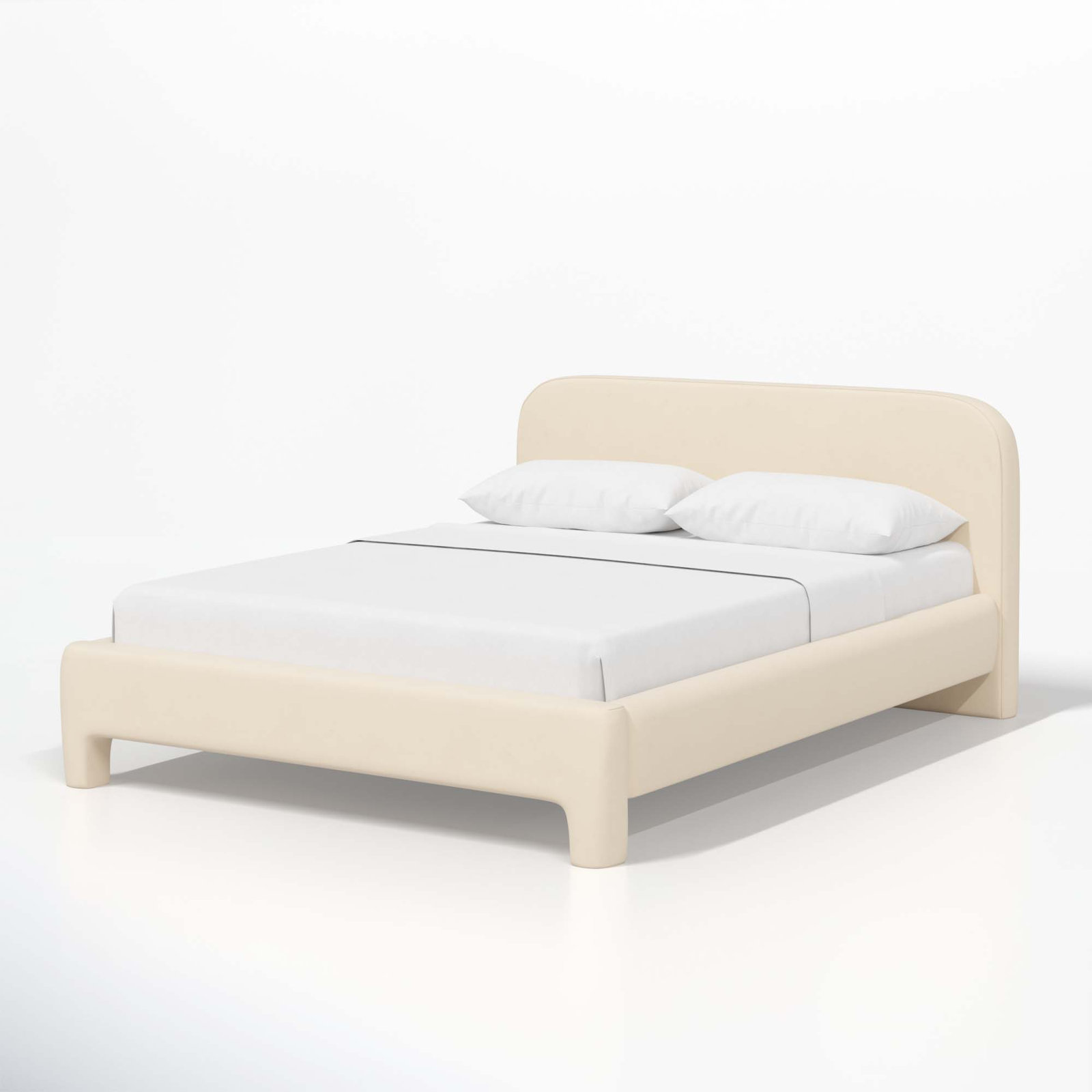 Illy Cotton Upholstered Bed, Twin, Classic Pearl Performance Velvet