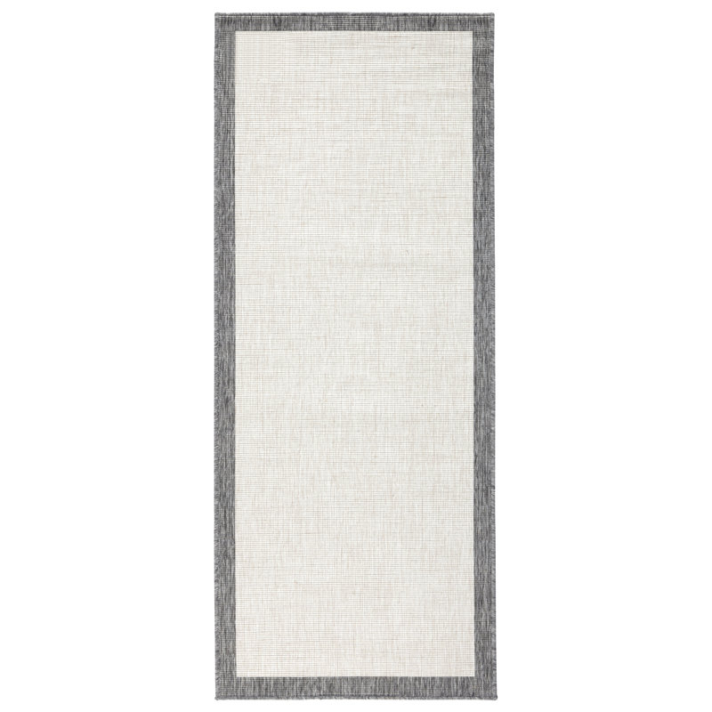 Panama Flatweave Grey/Cream Rug, Runner 80cm x 250cm