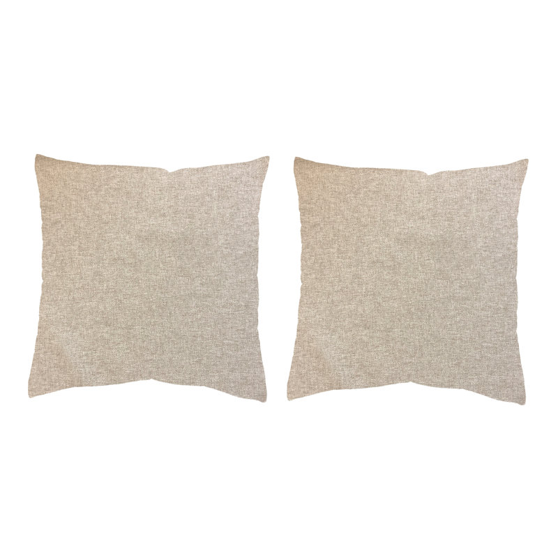 Berberich Square Cushion, 50cm H x 50cm W x 2cm D, Beige, Pillowcase only - no use