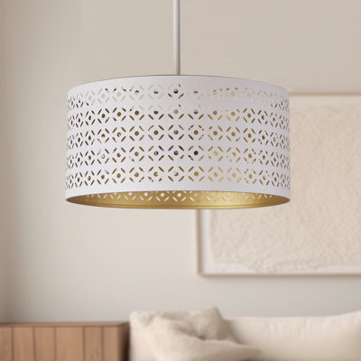 Slocomb 3 - Light White Drum Pendant