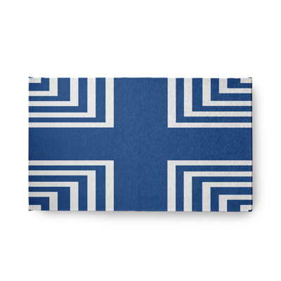 Tapis d'angle moderne et contemporain en chenille - CRGN1477BL40