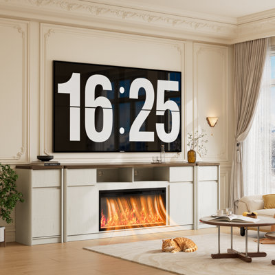 Meuble télé avec foyer