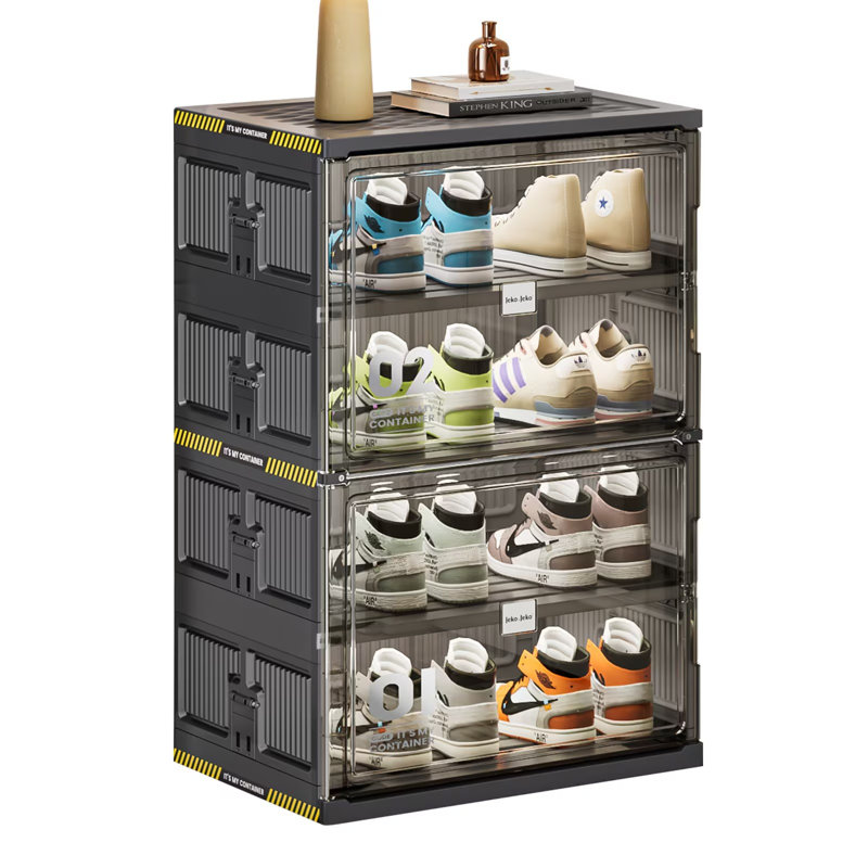 Range-chaussures pliable à 4 niveaux pour vestibule