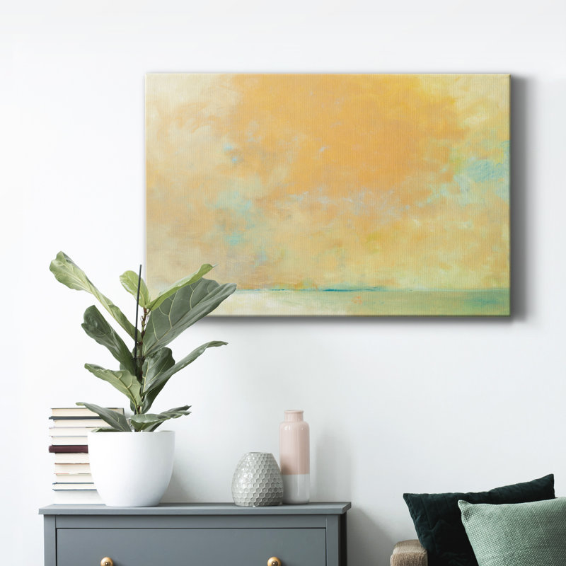 Tangerine - peinture sur toile tendue, H 12 po x l 18 po x P 1 po