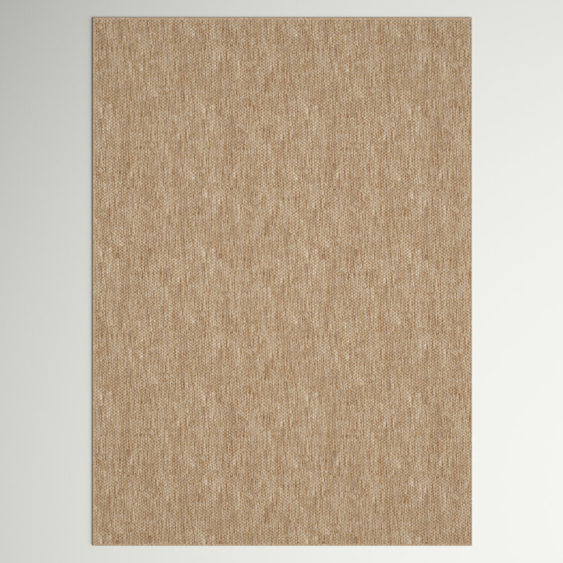 Tapis intérieur / extérieur brun Iyana, Rectangle 5 pi 3 po x 7 pi 3 po