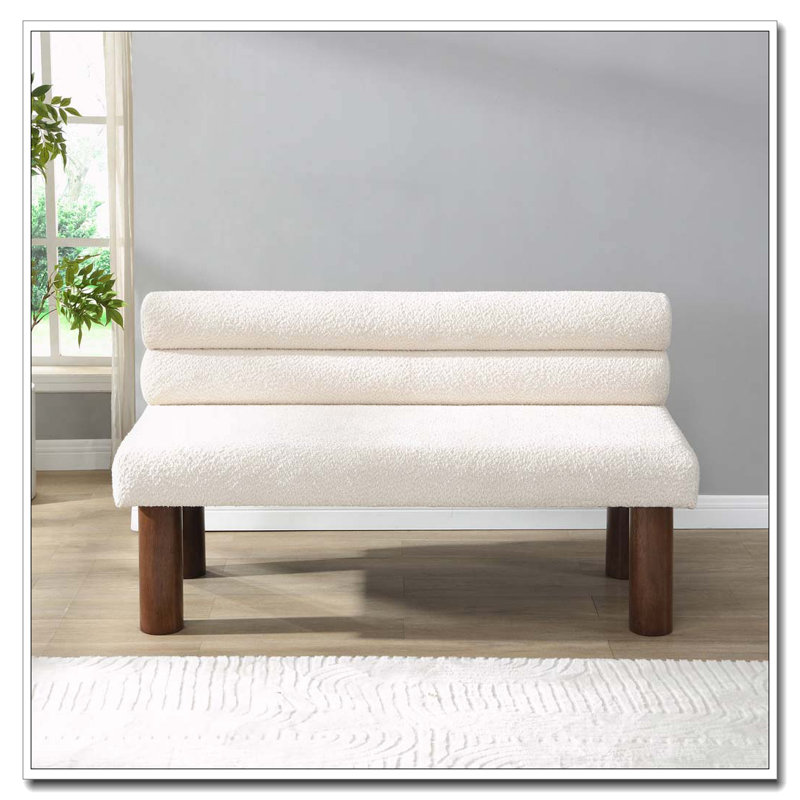 Mobilier de salle à manger rembourré Boucle, Beige, brun