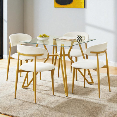 Chaise d'appoint moderne, chaises de salle à manger rembourrées en velours, chaise de salle à manger sans accoudoirs