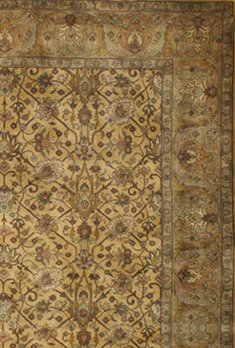 Tapis doré Ella-May M041 Lavar Kerman, 5 pi x 7 pi