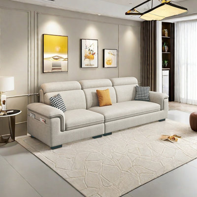 Simple cotton and linen sofa