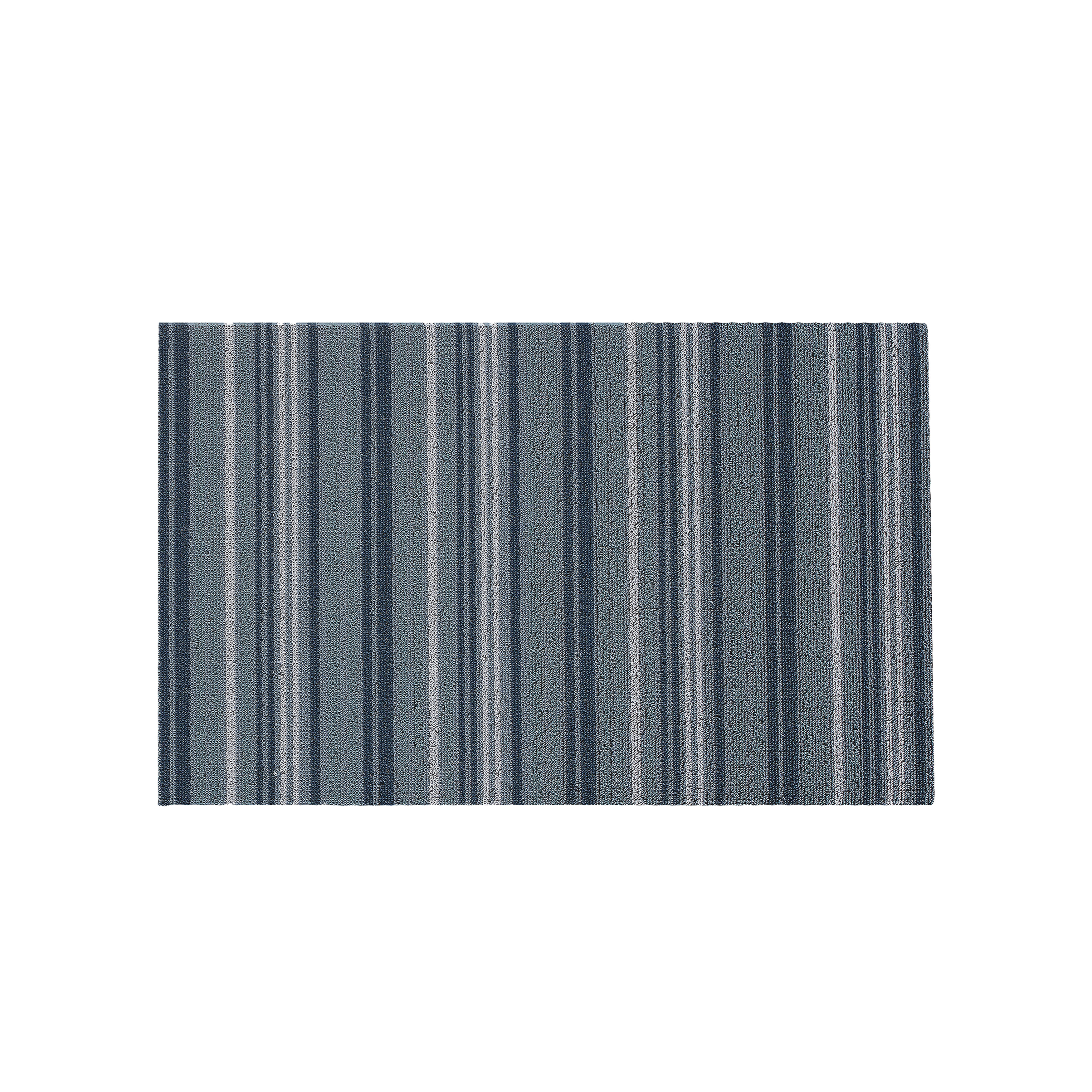 Mohawk Home Striped Utility Mat Grey Indoor/Outdoor 24 in. x 60 in