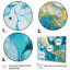 Turquoise de luxe abstrait, art fluide, impression sur toile abstraite-609574146-609574147