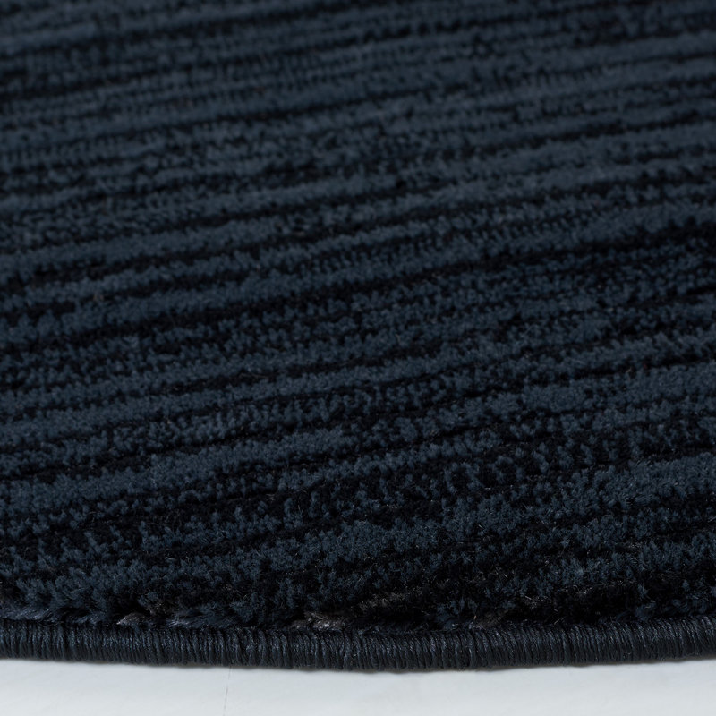 Tapis noir Aurya, Rond 5 pi