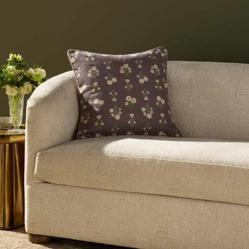 Chris Loves Julia x Loloi Posie Accent Pillow, Square 20", Pillow Cover Only - No Insert, Pink