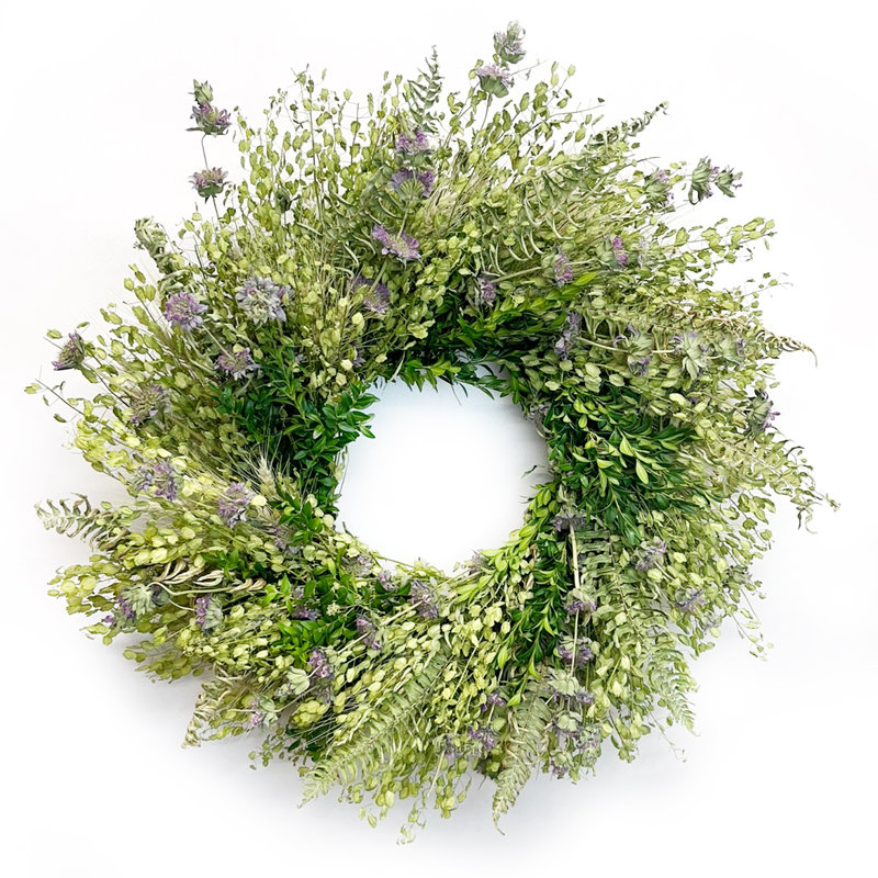 22" Dried Wildflower Spring Wreath