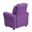 Contemporary Kids Recliner with Cup Holder and Headrest-707018155