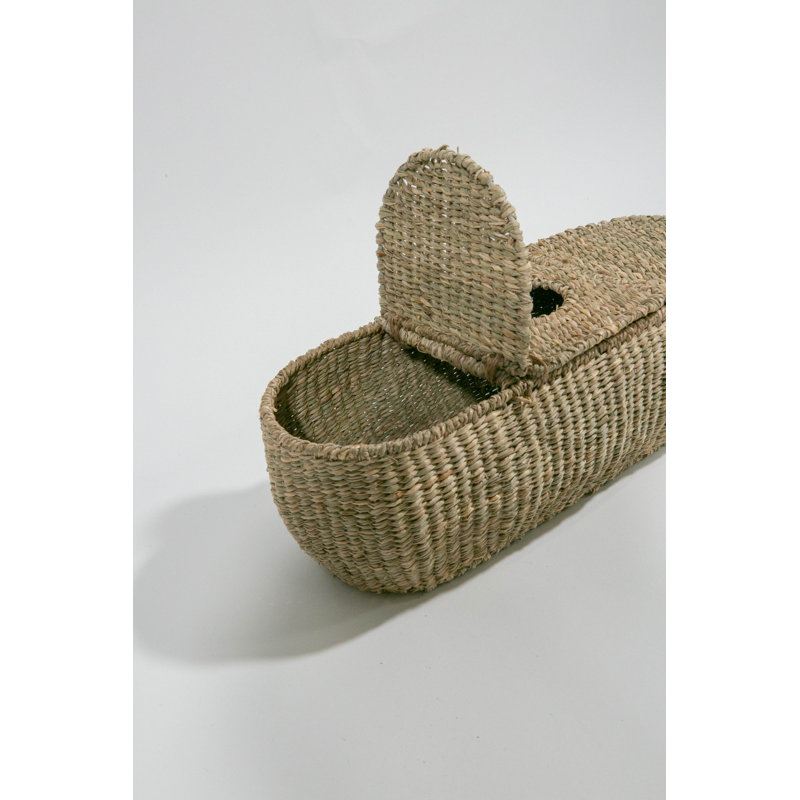 Maison Maison Design Seagrass Decorative Basket, Light Natural