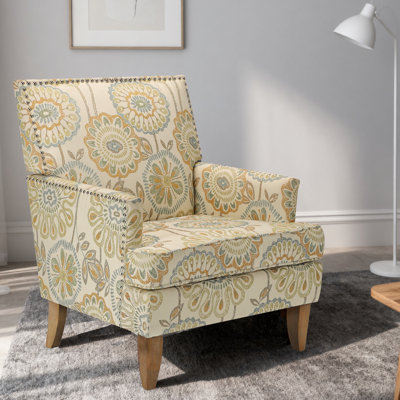 Fauteuil d'appoint 28 "avec pieds en bois