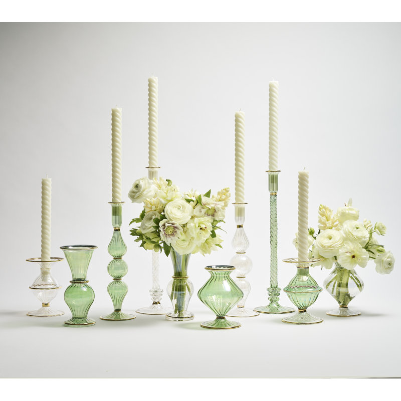 F2023 Handmade Glass Table Vase, Green