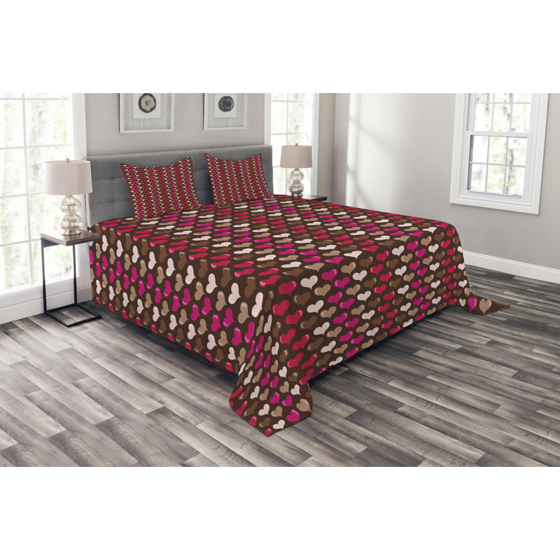 Abstract Modern & Contemporary Coverlet, King Coverlet + 2 Shams