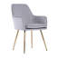 Ensemble de 2 chaises de salle à manger rembourrées, chaises d'appoint modernes à dossier moyen et chaises de cuisine-1008769394
