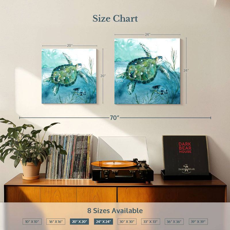 Tortue de mer Crowle Delray I, H 24 po x l 24 po