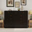 Grand lit escamotable moderne avec tiroirs de rangement et station de charge intégrée - Lit armoire peu encombrant pour chambre d'amis - (sans matelas), noir-1533812947