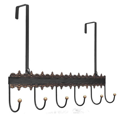 Iron Seamless Over-The-Door Hook Rack