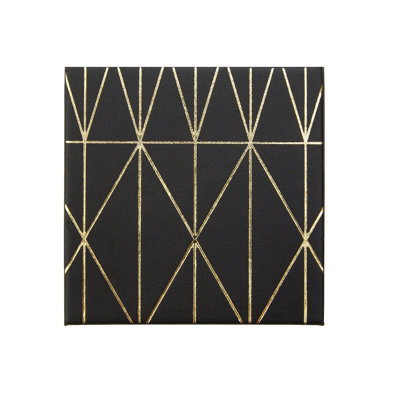 Geome Wood Square 4 Piece Coaster Set