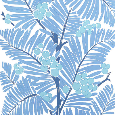 Majorelle Palmar 30' L x 27" W Wallpaper Roll