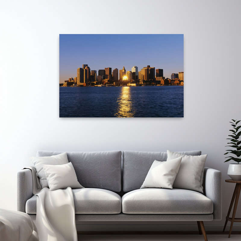 Inner Harbor, Boston, MA, architecture contemporaine abstraite, art urbain, H 32 po x l 48 po