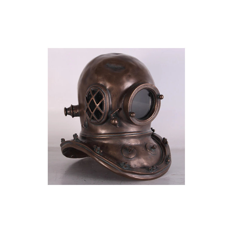 Diver Helmet Table Top Statue