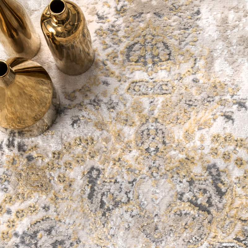 Tapis beige Roder, Carré 5 pi
