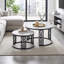 Ensemble de 2 tables basses gigognes noires-838135987
