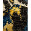 Tapis unique blanc cassé / bleu / noir / jaune noué à la main de 3 pi 10 po x 6 pi 2 po Vernika