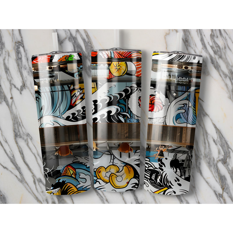 Choose Handmade Tumblers 591ml Vacuum Insulated Stainless Steel (18/8) Travel Tumbler with Straw