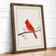 Cardinal on Branch Minimalist - Framed Print-1988323273-1988323285