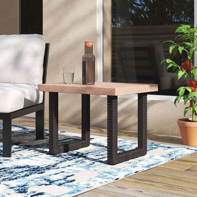 Laderrian Rectangular Outdoor Side Table , 25.75 " W 20 " D