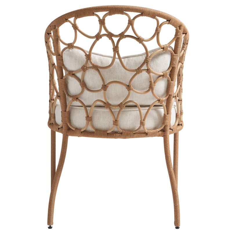 Pebble Upholstered Arm Chair, Natural
