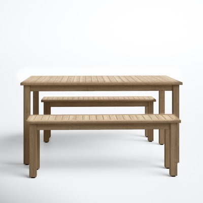 Bowery 59'' Rectangular 6 - Person Outdoor Dining Set