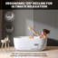 Baignoire autoportante 51 "avec drain et trop-plein 51"